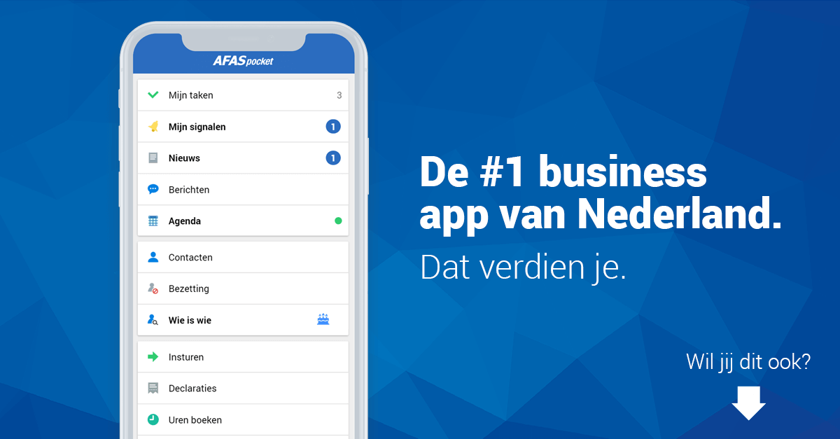 AFAS Pocket De 1 Business App van Nederland